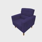 Cadeira Decor Lunna Pés trapezio Sued Bege Escuro - Kimi Design