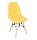 Cadeira Decorativa Eiffel Charles Eames DSW Botonê E03 Amarelo - Lyam Decor