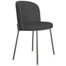 Cadeira Decorativa Elegance Base Titanium Linho Chumbo - Montanaris Decor