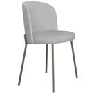 Cadeira Decorativa Elegance Base Titanium Linho Cinza - Montanaris Decor