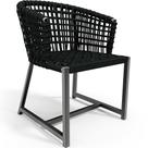 Cadeira Decorativa Para Área Gourmet Cozinha Varanda Corda Náutica Belize D04 Preto - Lyam Decor