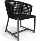 Cadeira Decorativa Para Área Gourmet Cozinha Varanda Corda Náutica Belize D04 Preto - Lyam Decor