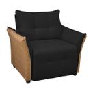 Cadeira Decorativa Poltrona Boston Para Sala Bouclé E material sintético
