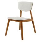 Cadeira Decorativa Sala de Jantar Madeira Maciça Lang Linho Off White/Mel G13 - Gran Belo Cadeira Decorativa Sala de Jantar Madeira Maciça Lang Linho Off White/Mel G13 - Gran Belo