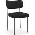 Cadeira Decorativa Sala De Jantar Melina Base Arena L02 Bouclê Preto - Lyam Decor Cadeira Decorativa Sala De Jantar Melina Base Arena L02 Bouclê Preto - Lyam Decor