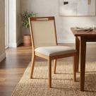 Cadeira Denver Tela Lisa em Madeira para Sala de Jantar Conforto Encosto Leve Elegante Moderna - Mel
