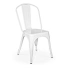 Cadeira Design Tolix Iron Industrial Aço Carbono Branca