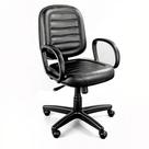 Cadeira DIRETOR Costurada Giratória - Braço Corsa - Cor Preto - MARTIFLEX - 30210