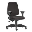 Cadeira Diretor Giratoria para Escritorio Back System com Regulagem Ergonômica NR-17 Job Alta Preta