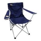 Cadeira Dobrável Camping Azul Portátil Leve Reforçada para Praia Pesca Camping Resistente Compacta Confortável