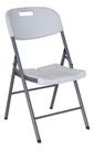 Cadeira Dobravel De Aco E Plastico 83x67x46 Cm Cinza