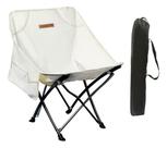 Cadeira Dobrável De Camping Pesca Premium Bege Com Bolso Cadeira Dobrável De Camping Pesca Premium Bege Com Bolso