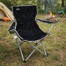 Cadeira Dobrável para Camping Preta Assento Portátil para Lazer, Praia e Atividades ao Ar Livre