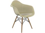 Cadeira Eames Arm DSW Fendi e Madeira