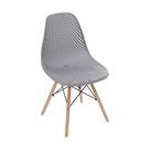 Cadeira Eames Colméia com Base Madeira - Cinza Cadeira Eames Colméia com Base Madeira - Cinza