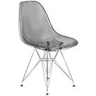 Cadeira Eames Cristal Transparente Eiffel Base Metal Cromado Cadeira Eames Cristal Transparente Eiffel Base Metal Cromado