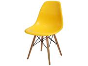 Cadeira Eames Eiffel Base Madeira - Amarelo