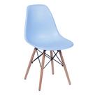 Cadeira Eames Eiffel Base Madeira - Azul