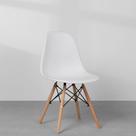 Cadeira Eames Eiffel Base Madeira - Branco