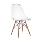 Cadeira Eames Eiffel Base Madeira - Incolor
