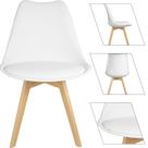 Cadeira Eames Eiffel Leda Luxo Assento Couro PU Pés Madeira Casa Escritório Cadeira Eames Eiffel Leda Luxo Assento Couro PU Pés Madeira Casa Escritório