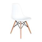 Cadeira Eames Eiffel Pés De Madeira Escritório Sala Cozinha Cor: Branco Cadeira Eames Eiffel Pés De Madeira Escritório Sala Cozinha Cor: Branco