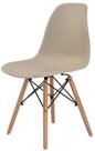 Cadeira Eames Eiffel Polipropileno Nude Base Madeira - 31627