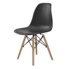 Cadeira Eames Eiffel Polipropileno Preto Base Madeira - 76824