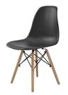 Cadeira Eames Eiffel Polipropileno Preto Base Madeira 81cm - 62958
