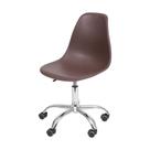 Cadeira Eames PP Marrom Empório Tiffany Office Cromada