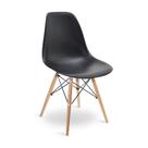 Cadeira Eiffel Charles Eames Base Madeira Sala de Jantar Preta - Factus