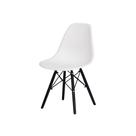 Cadeira Eiffel Eames Branca Base MADEIRA Preta