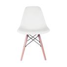 Cadeira Eiffel Eames com Base Madeira Reforçada Branca Conthey Evolux - N1905941A