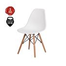 Cadeira Eiffel Eames Coral Base Madeira