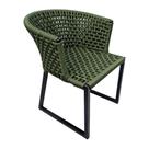 Cadeira Elegance Corda Náutica Verde Militar e Alumínio