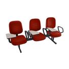 Cadeira em Longarina com prancheta Linha Blenda Vermelho Cadeira em Longarina com prancheta Linha Blenda Vermelho