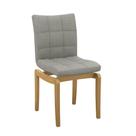 Cadeira em Madeira Maciça Kappesberg Maya Suede Mescla Cinza/Branco
