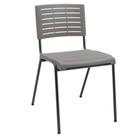 Cadeira Empilhável Fixa Escritório Multiuso Base Preta Kimi P03 Basalto - Lyam Decor Cadeira Empilhável Fixa Escritório Multiuso Base Preta Kimi P03 Basalto - Lyam Decor