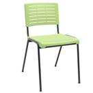 Cadeira Empilhável Fixa Escritório Multiuso Base Preta Kimi P03 Verde Claro - Lyam Decor Cadeira Empilhável Fixa Escritório Multiuso Base Preta Kimi P03 Verde Claro - Lyam Decor
