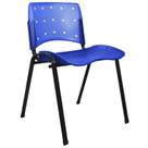 Cadeira Empilhável Plástica Azul Anatômica 10 Unidades Translúcida - ULTRA Móveis Cadeira Empilhável Plástica Azul Anatômica 10 Unidades Translúcida - ULTRA Móveis