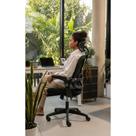 Cadeira Ergonômica Escritório Preta - Conforto Lombar Ajustá
