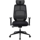 Cadeira Ergonômica TX3 Yama Neue Mesh Base Giratória com Apoio de Cabeça Preta Thunderx4