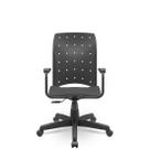 Cadeira Ergoplax Presidente Assento Estofado Com Braços Plaxmetal Relax