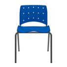Cadeira Ergoplax Secretaria Fixa Slim Azul Plaxmetal