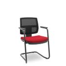 Cadeira Escritório Aproximação Fixa Brizza Plaxmetal Estrutura S Preta Assento Poliéster Vermelho Encosto Tela Preta Cadeira Escritório Aproximação Fixa Brizza Plaxmetal Estrutura S Preta Assento Poliéster Vermelho Encosto Tela Preta