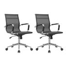 Cadeira Escritório Diretor Eames em Tela - Preta Cadeira Escritório Diretor Eames em Tela - Preta