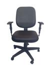 Cadeira Escritório Diretor Slin material sintético Ergonômica NR17 Reclinável Relax Giratória Pistão a Gás Com Rodinhas