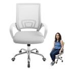 Cadeira Escritorio Ergonomica Ajustavel Assento Confortavel para Estudos Casa Trabalho Quarto Apoio Braço