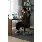 Cadeira Escritório Ergonômica Preta Ajuste Lombar Mesh