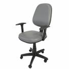 Cadeira Escritório Executiva Giratória Work NR17 Ergonômica material sintético Braços Ajuste Encosto e Altura Home Office Rodízios